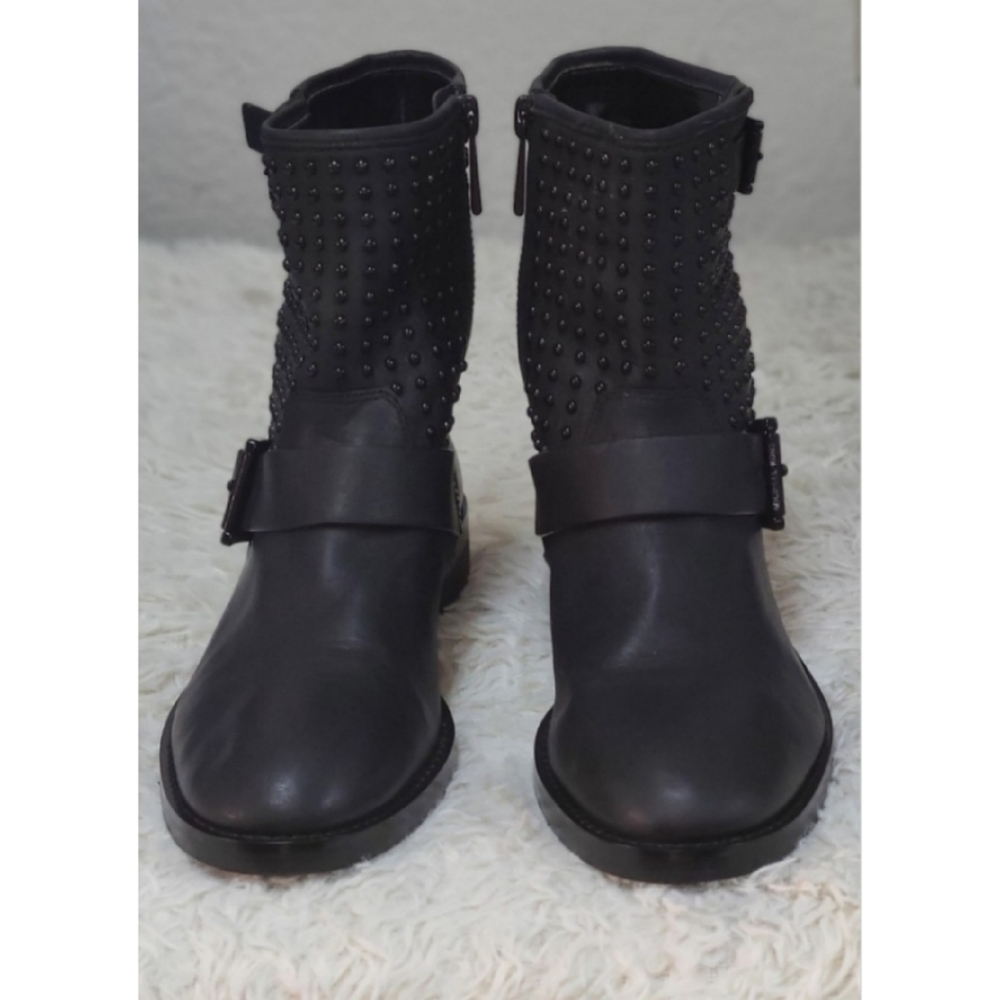 MICHAEL KORS REEVES STUDDED MOTO BOOTS - Picture 8 of 8